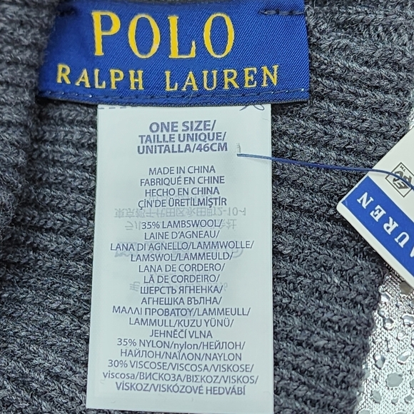 Polo Ralph Lauren Men's Wool Blend Beanie Hat - One Size - Picture 5 of 6